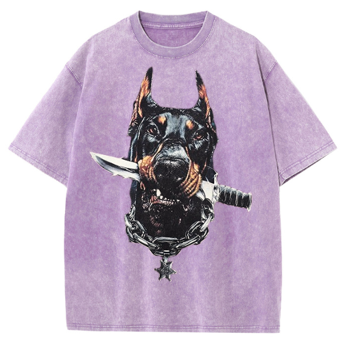 Militant Doberman Washed T-shirt - Image 5