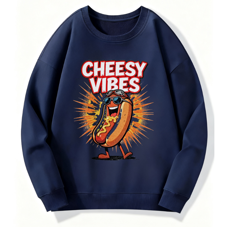 Cheesy Hotdog Vibes Sweatshirt - Image 2
