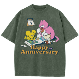 Happy Anniversary Washed T-Shirt