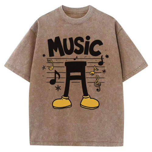Music Moves Washed T-Shirt - Image 4