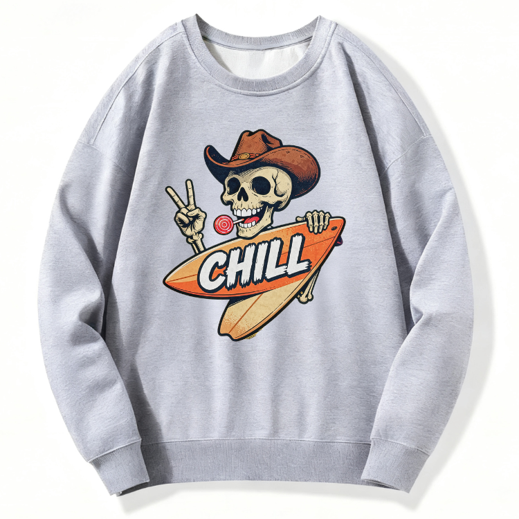 Chill Skull Surf Sweatshirt - Image 5