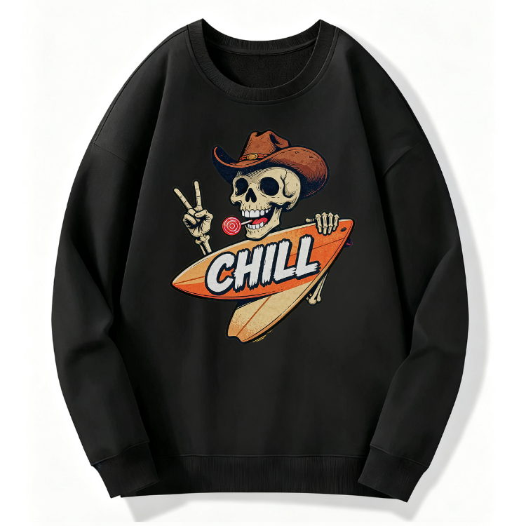 Chill Skull Surf Sweatshirt - Image 6