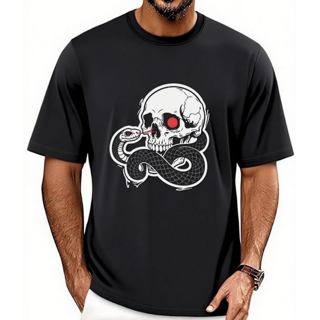 Infernal Skull Serpent Crest T-Shirt