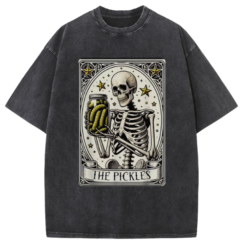 Magic Tarot Skull Washed T-Shirt