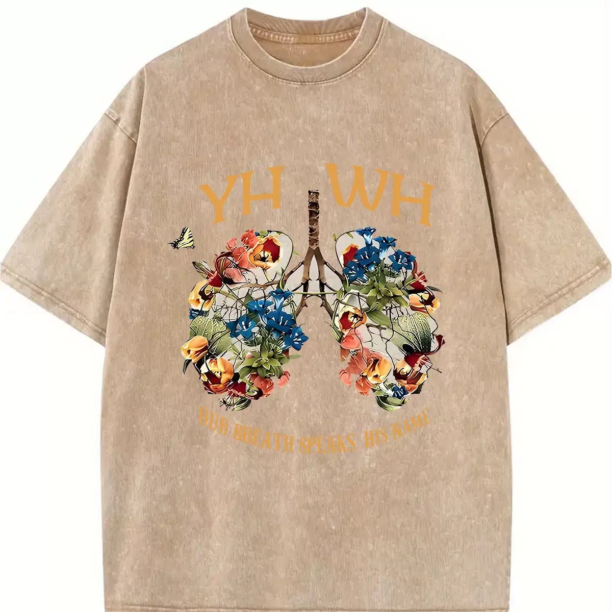 Floral Christian Washed T-Shirt - Image 3